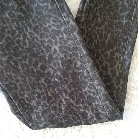 Jolt Leopard Print High-Waisted Legging Pant S Black Gray - Picture 12 of 16
